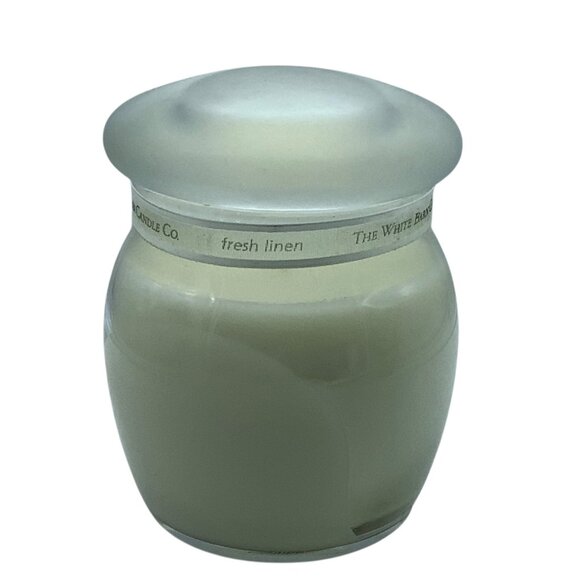 White Barn Fresh Linen Scented Candle 7.5 Oz 212g Glass Jar 50-Hour Burn Time - Picture 2 of 4